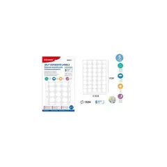 GENERICO - Etiqueta Autoadhesiva Circular Blanca 5 Hojas