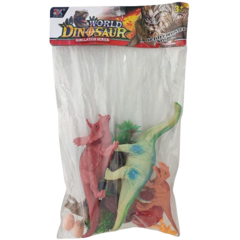 GENERICO - Mundo Dinosaurio Modelos Realistas Con Accesorios 17 Piezas