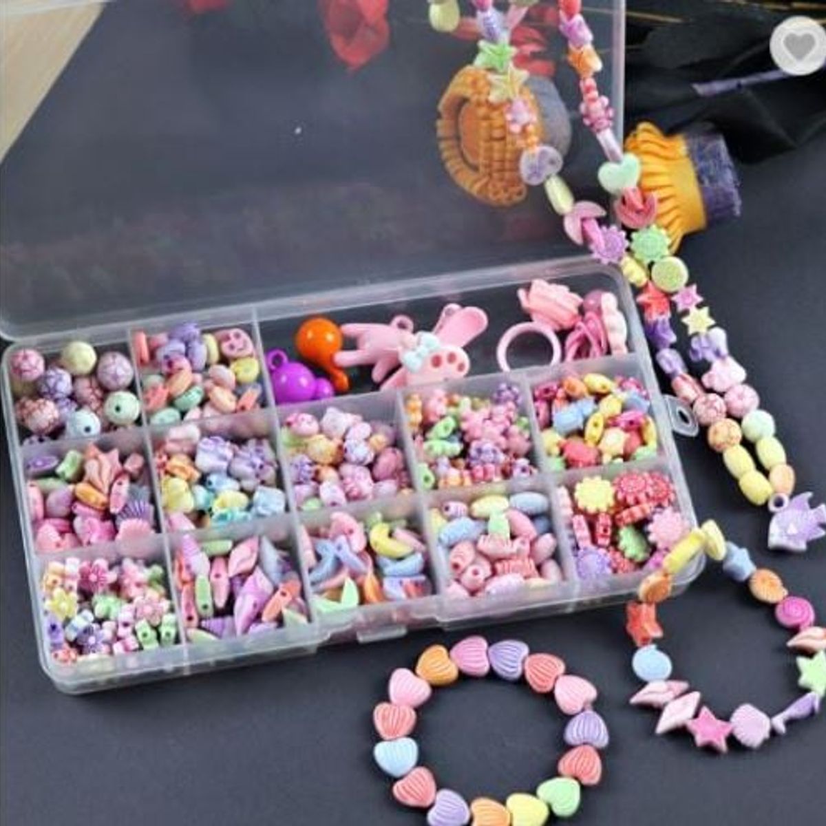 GENERICO - Set C Juego Didáctico Manualidad Collares Pulsera Bisutería