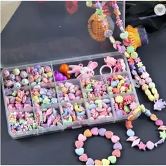 GENERICO - Set C Juego Didáctico Manualidad Collares Pulsera Bisutería+
