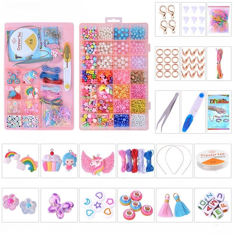TATEE - 54 pcs Kits Para Hacer Pulseras De Collar De DIY Con caja
