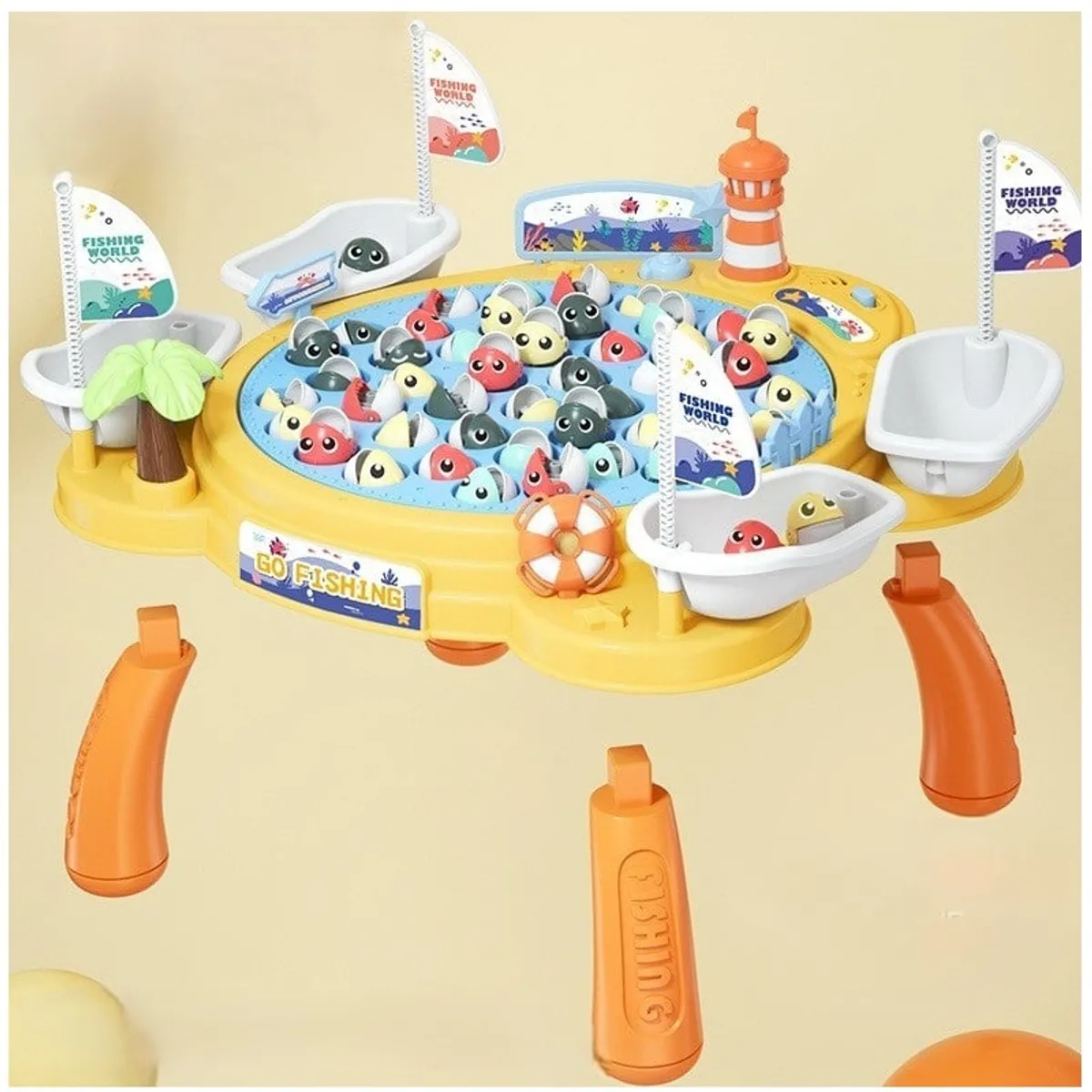 TATEE - juguetes de pesca magnético giratorio Con luces y música