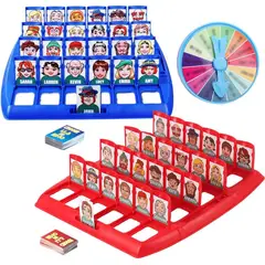 TATEE - 2 pcs Juego De Mesa adivina quien soy rojo y azul