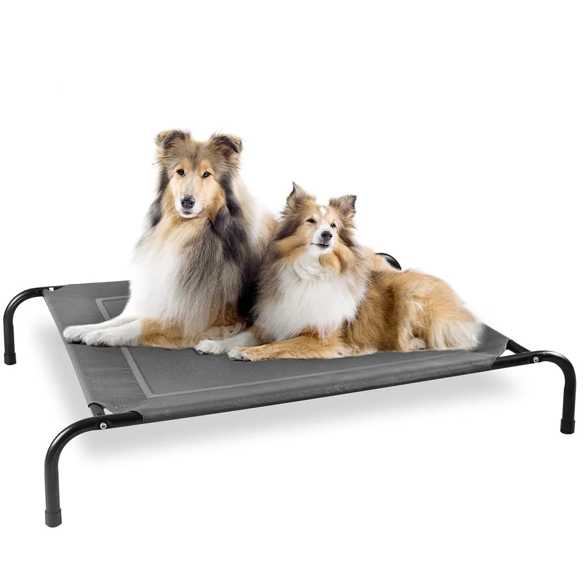 TATEE - Cama Elevada para Perro 120x90x20 cm Gris XL