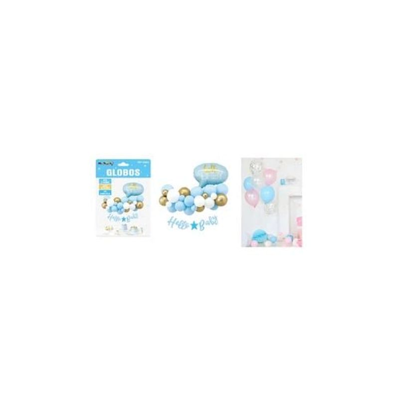 GENERICO - Set Globos De Látex Baby Shower Azul 31pcs
