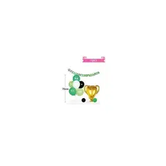 GENERICO - Set Globos De Látex y Guirnalda Con Trofeo Negro 15pcs