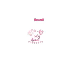 GENERICO - Set Globos De Látex y Guirnalda Baby Shower Rosa De 21pcs