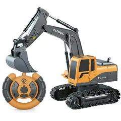 TATEE - Juguetes excavador coche de control remoto amarillo