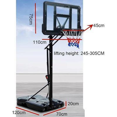 Imagen 2 del producto Aro Basquetball altura móvil Regulable y Portatil