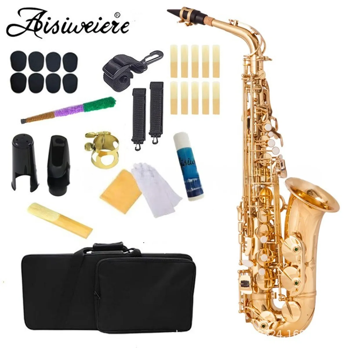 TATEE - Saxofón Alto mi bemol AISIWEIER Con accesorios
