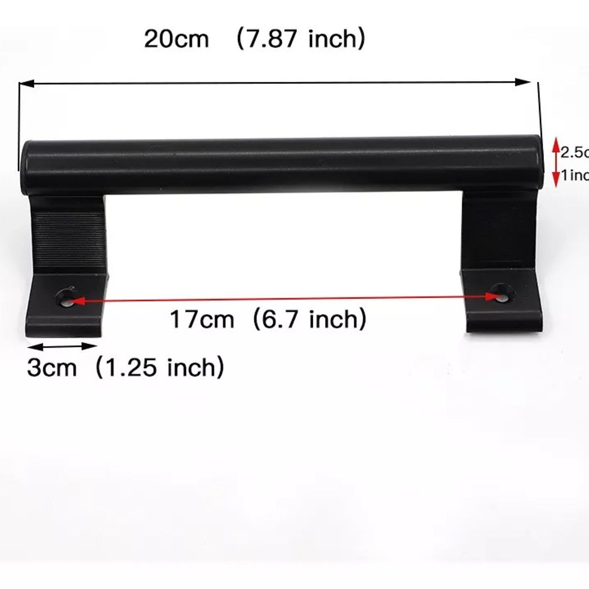 KUANGYE - Manillon Doble Acero Inoxidable 20 Cm Para Puerta Madera 2pc