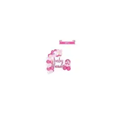 GENERICO - Arco De Globos Látex Baby Shower Rosa Es Niña 54pcs