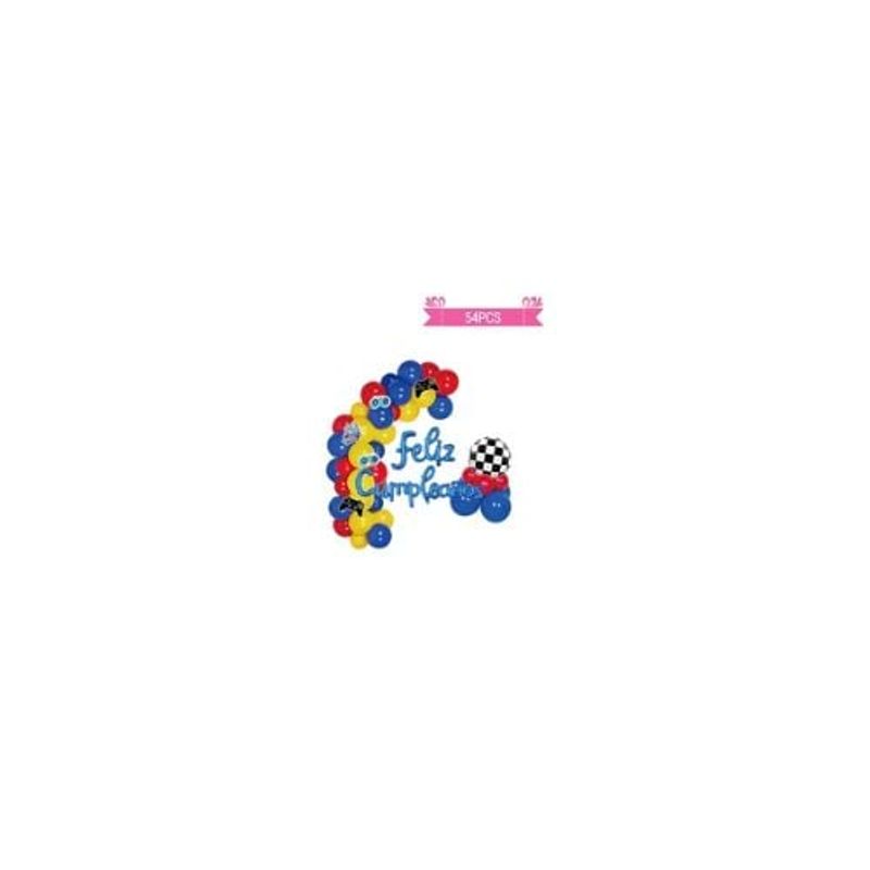 GENERICO - Arco De Globos Látex Feliz Cumpleaños 54pcs