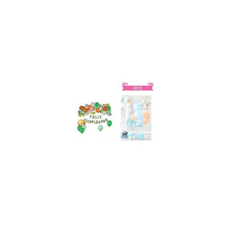 GENERICO - Set De Globos De Látex Con Animales Colorido De43pcs