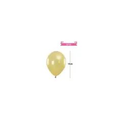 GENERICO - Globos De Látex De Color Perlado Dorado 15cm 20pcs