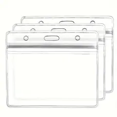 KUANGYE - Pack De 50 Porta Credenciales Transparentes De Pvc