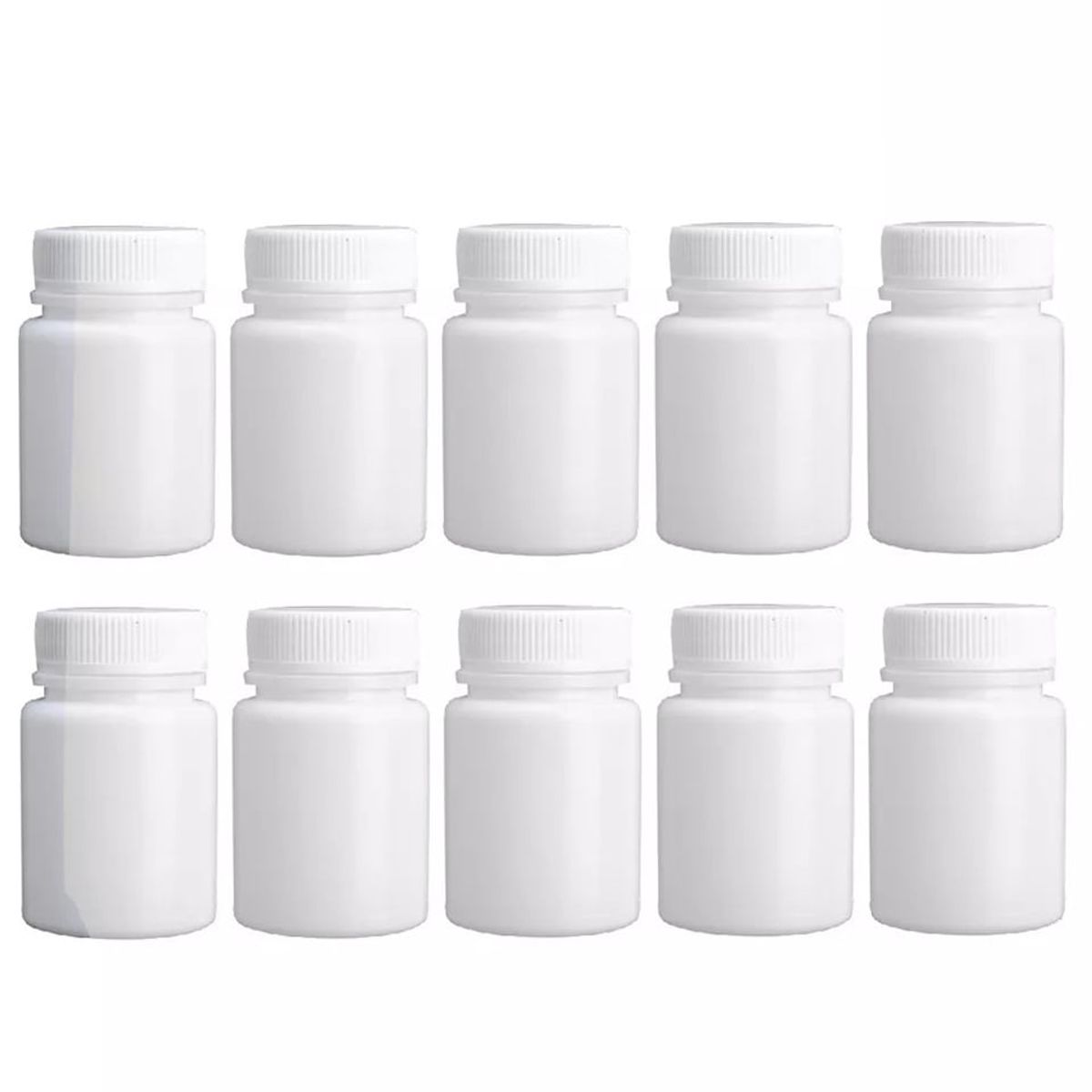 KUANGYE - Botellas Plásticas 40ml Con Tapa 100 Unidades