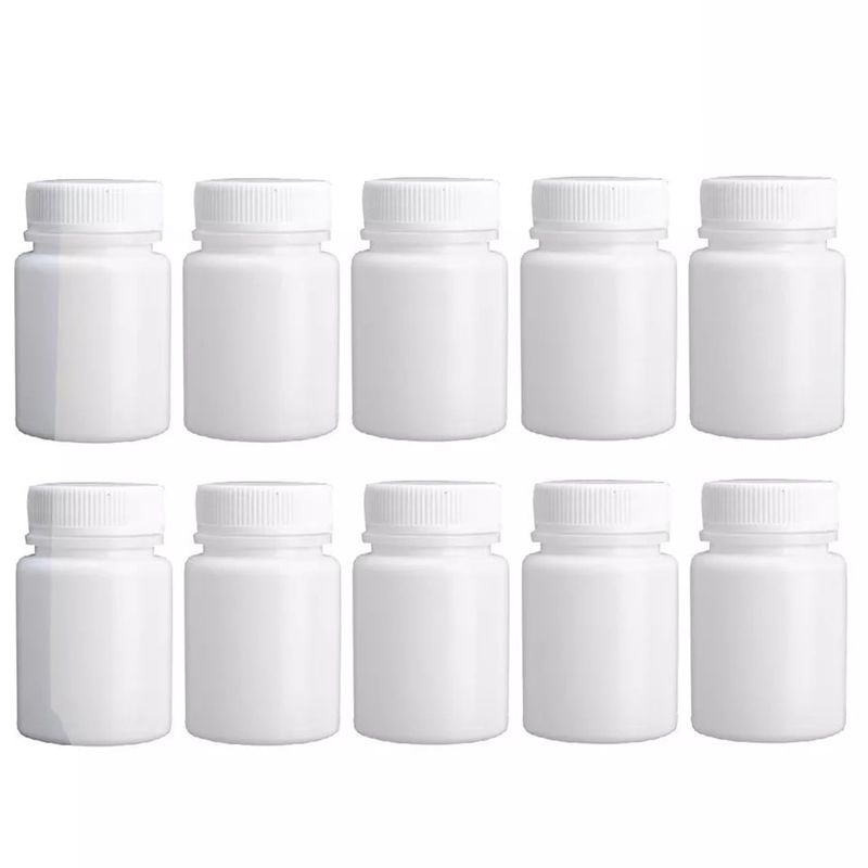 KUANGYE - Botellas Plásticas 40ml Con Tapa 100 Unidades