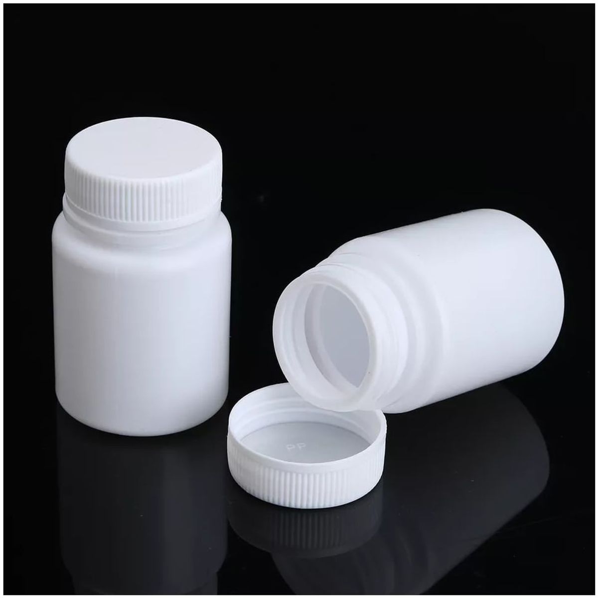 KUANGYE - Botellas Plásticas 40ml Con Tapa 100 Unidades