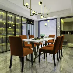 SUPERCENTER - Pack 6 Fundas Cubre Premium Comedor Asientos Tela Gruesa naranja