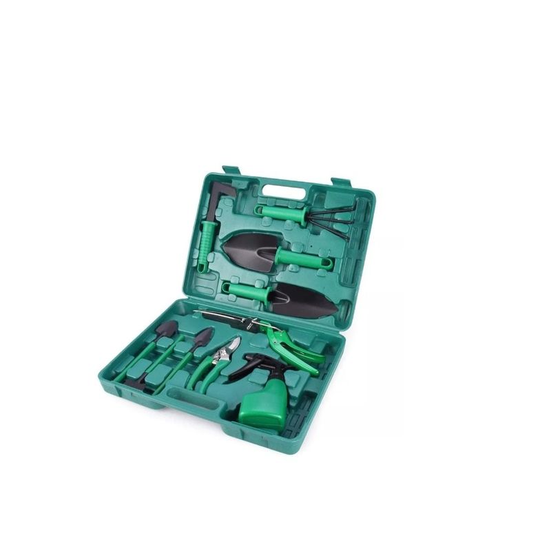 GENERICO - Kit Herramienta Para Jardin 10 Piezas En Caja Maleta