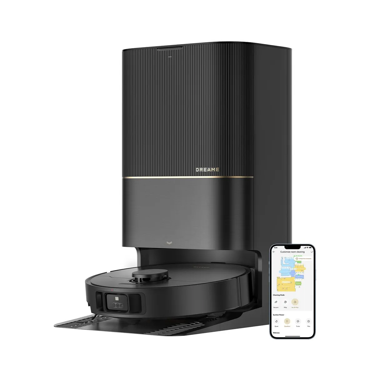 DREAME - DREAME X40 Ultra Robot Aspiradora y Trapeador 12000 Pa,Extensa Cepillo