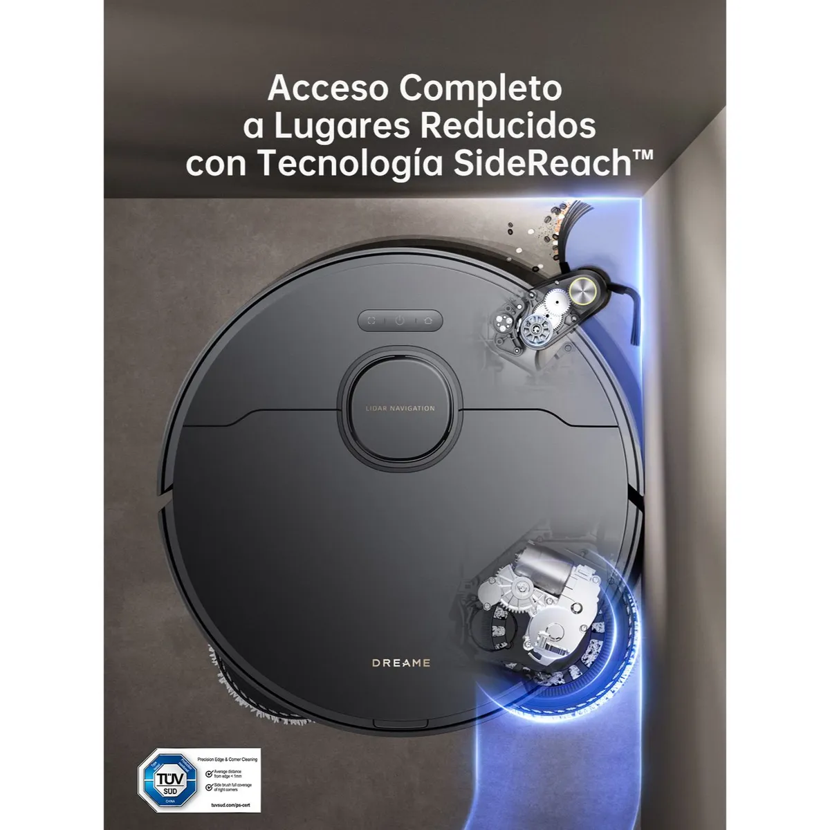DREAME - DREAME X40 Ultra Robot Aspiradora y Trapeador 12000 Pa,Extensa Cepillo
