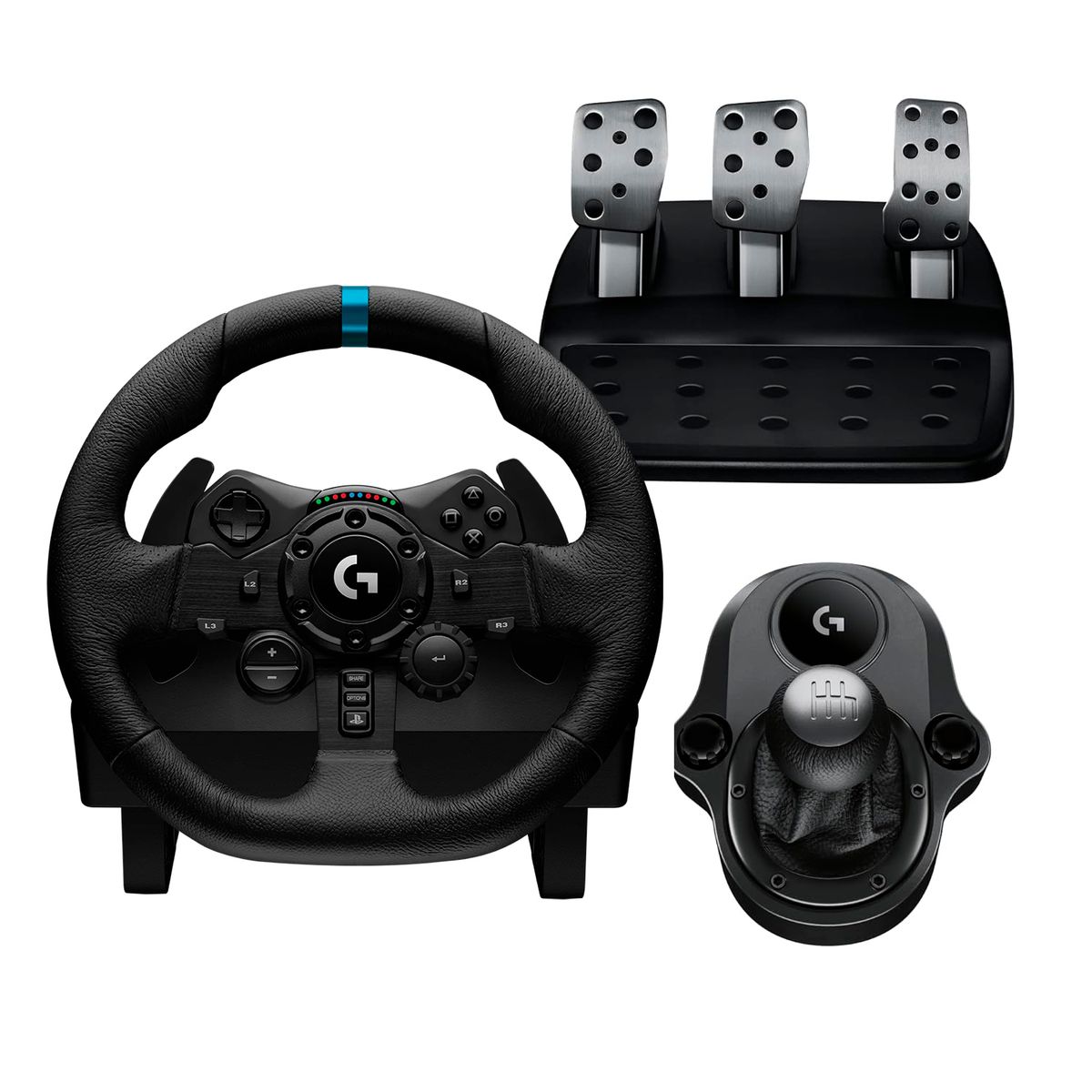 LOGITECH - Pack Volante + Palanca Logitech G923 PlayStation 4 / PS5 /PC