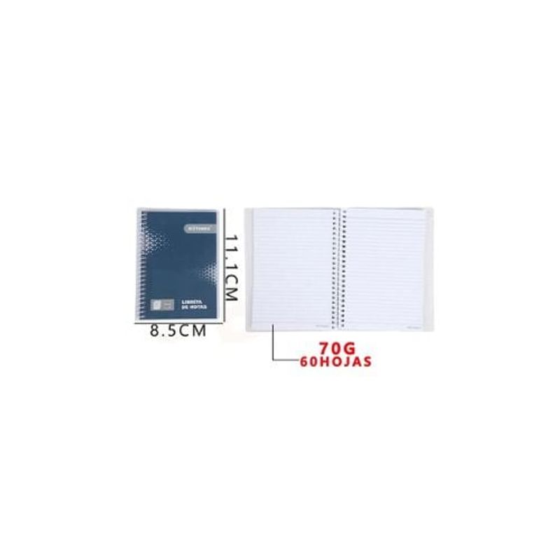 GENERICO - Libreta De Notas 11 1x8 5 Cm 70 G 60 Hojas