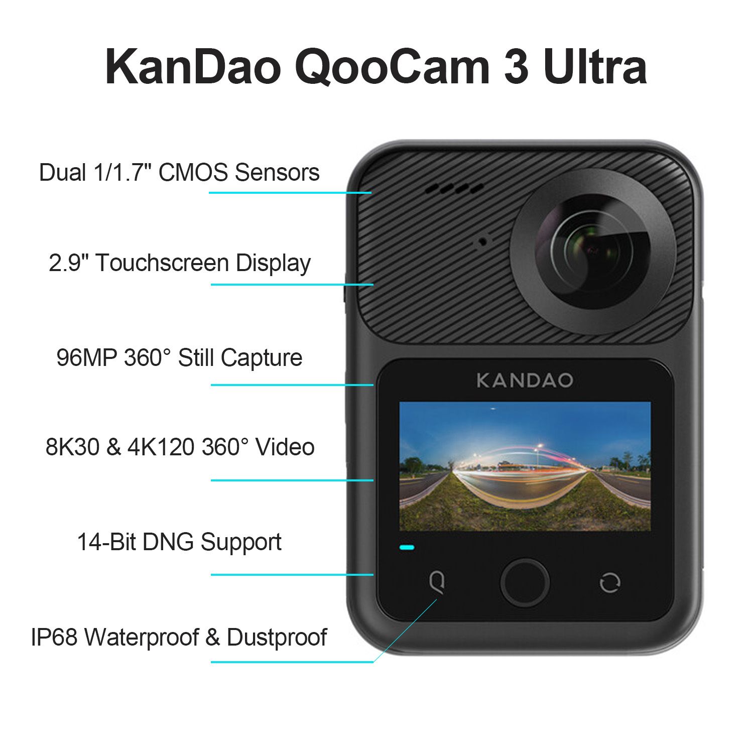 KANDAO 8K Cámara de acción KanDao QooCam 3 Ultra | Falabella Chile