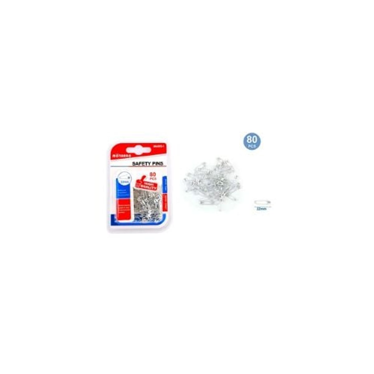 GENERICO - Clips Plateados 22 Mm 80 Pcs