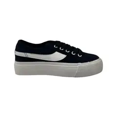 PAND G - Zapatilla Negra Lona Baja