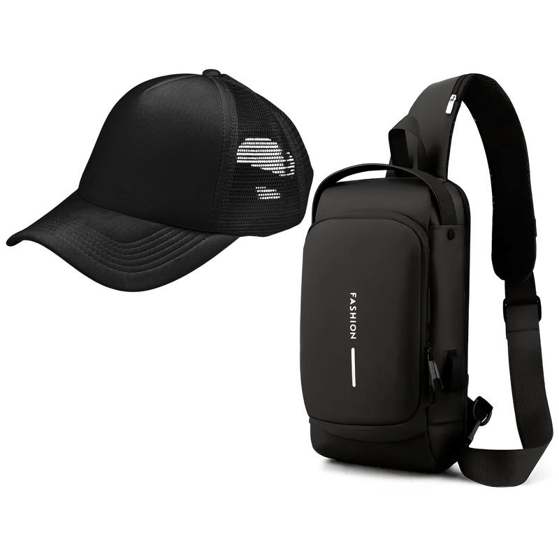 GENERICO - Pack Bolso Banano Bandolero + Jockey Regalo Dia Del Padre