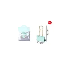 GENERICO - Pinza De Papel Celeste 2 5 x 4 3 Cm 4 Pcs