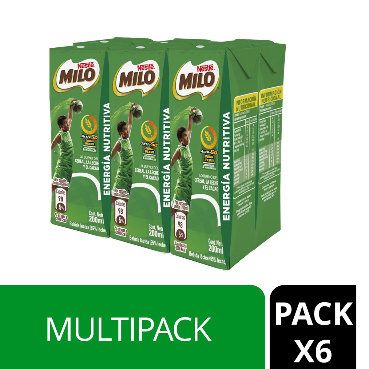 MILO - Leche Milo® Multipack 6x200ml