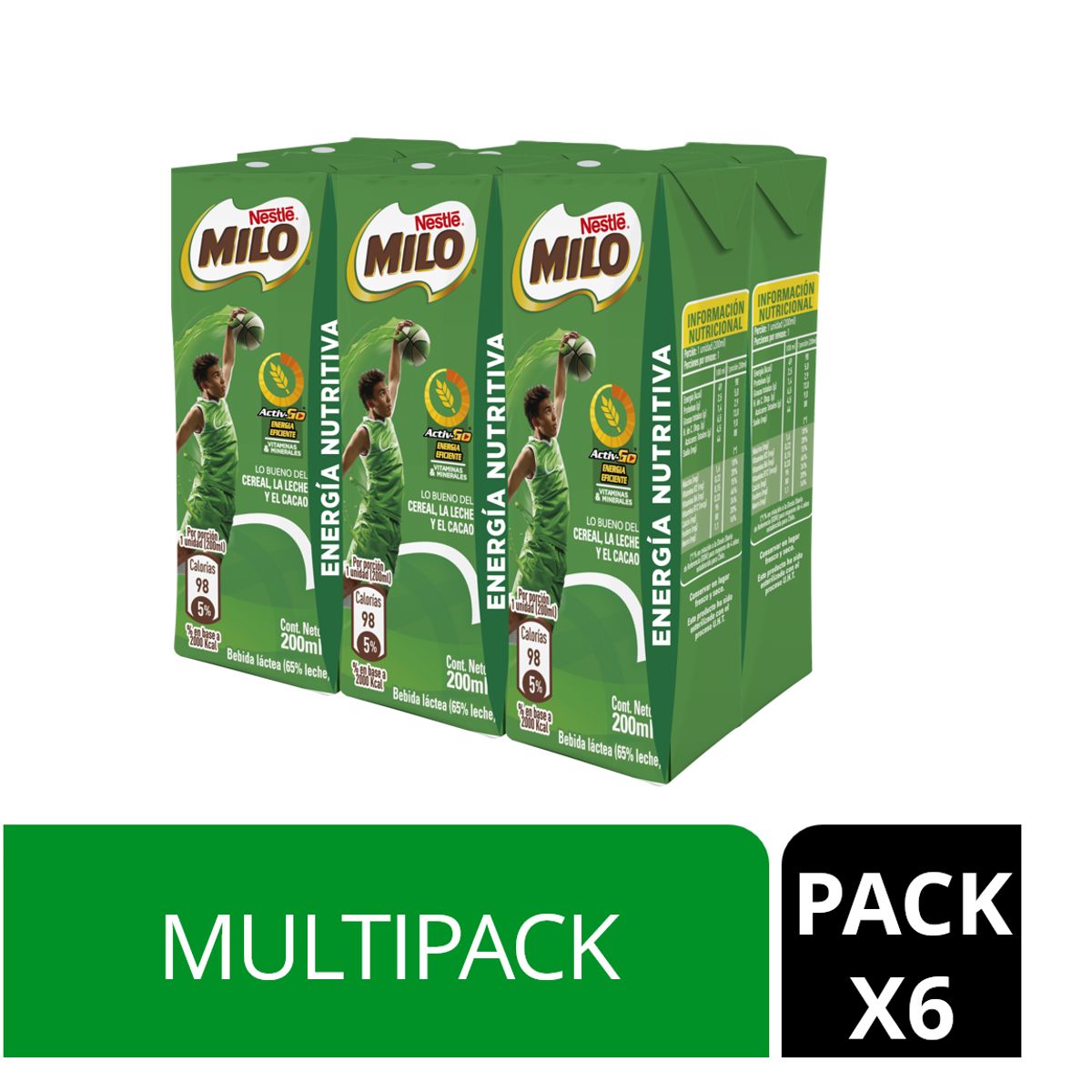 MILO - Leche Milo® Multipack 6x200ml