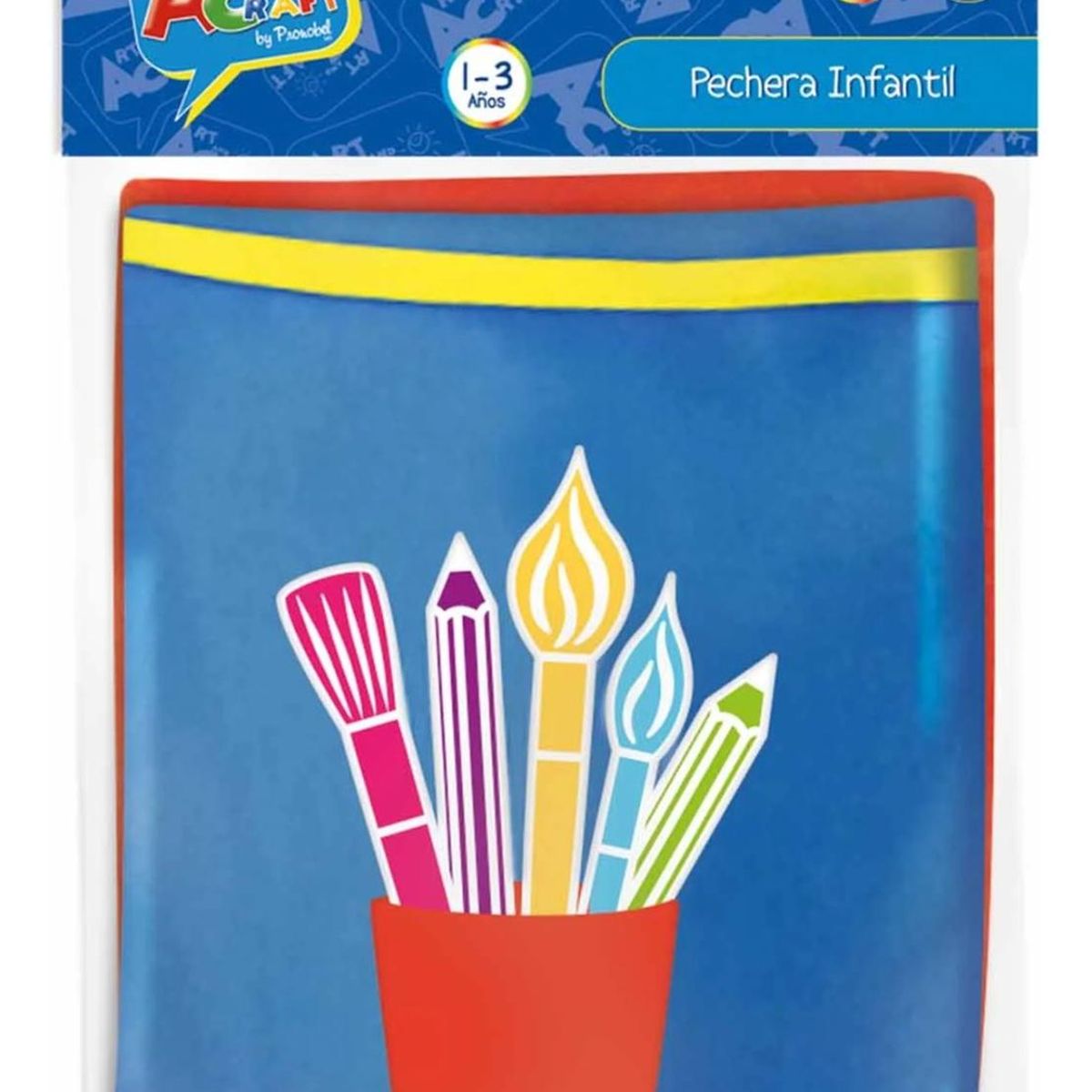 GENERICO - Pechera, Delantal Infantil Art & Craft - Azul - TALLA 1