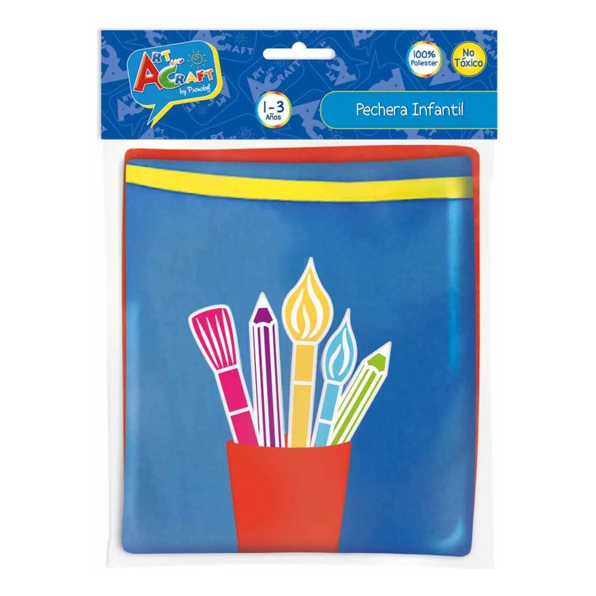 GENERICO - Pechera, Delantal Infantil Art & Craft - Azul - TALLA 1