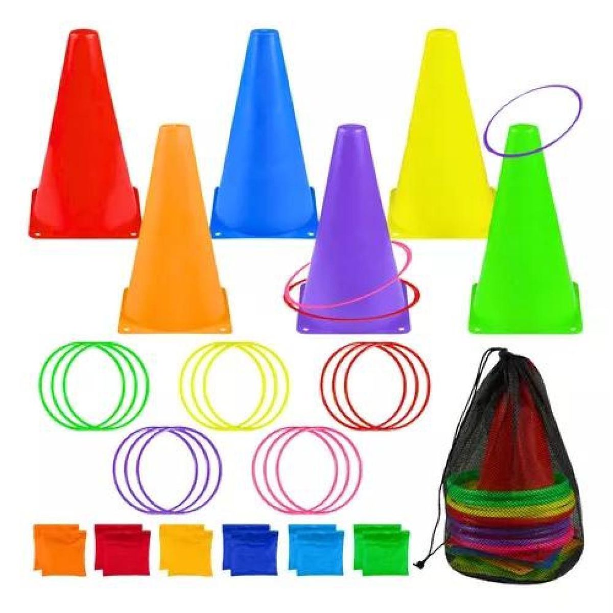 GENERICO - Pack Entrenamiento Conos + Bolsas De Arena + Aros Agilidad