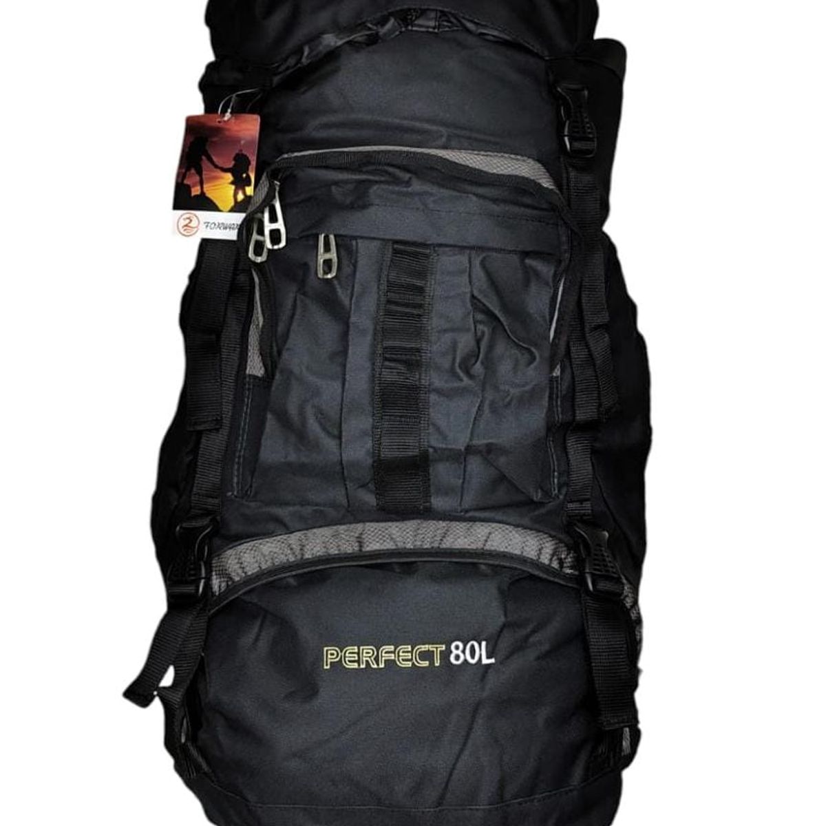 CHANGZHOU GILLIBRAND CAMPING OUTDOOR - Mochila De Camping  80 litros 65x40x20 cm NEGRO CON GRIS