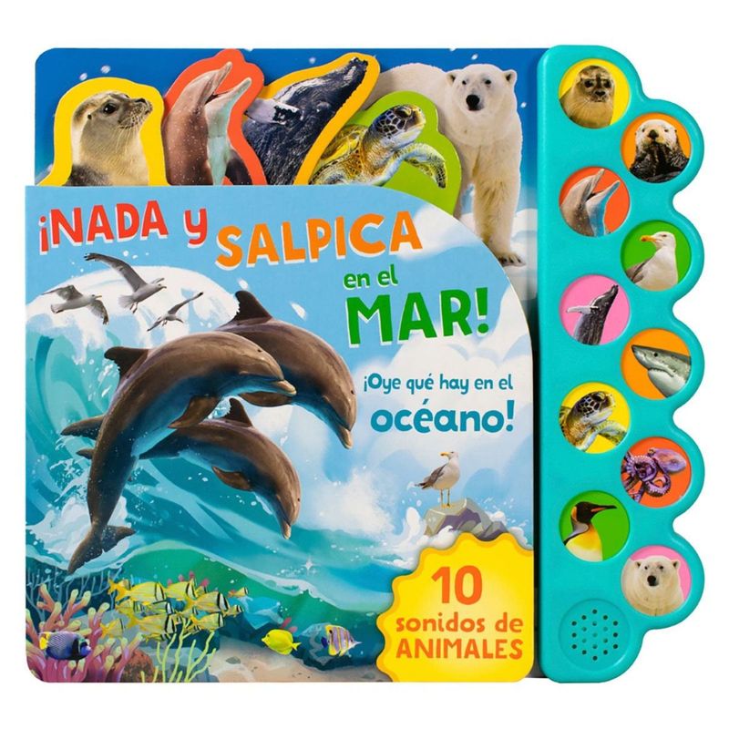 COTTAGE - Libro sonoro 10 SONIDOS DEL OCEANO.NADA Y SALPICA EN EL MAR!