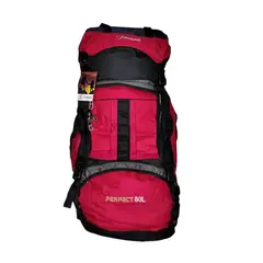 PERFECT CHOICE - Mochila 80 litros 65x40x20 cm ROJO CON NEGRO