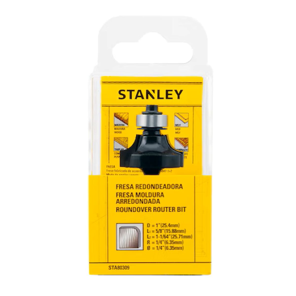 STANLEY - Fresa Redondeadora 1-1/4 Vástago 1/4 Sta80309 Stanley