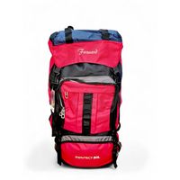 Mochila de Camping 80 litros 65x40x20 cm ROJO CON NEGRO AZUL