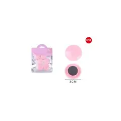 GENERICO - Imán Redondo Rosa 3 Cm 6 Pcs