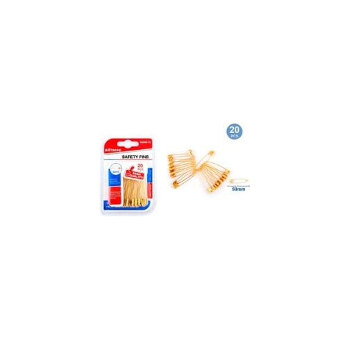 GENERICO - Alfileres De Gancho 50 Mm 20 Pcs