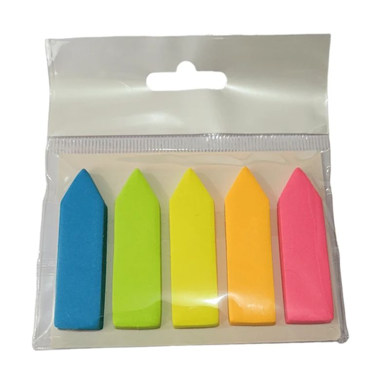 ISOFIT - Notas Adhesivas Plásticas Flecha 5 Colores 25 x color Isofit