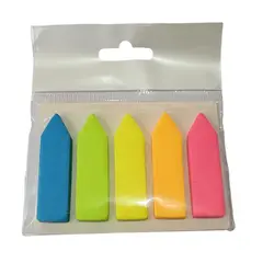 ISOFIT - Notas Adhesivas Plásticas Flecha 5 Colores 25 x color