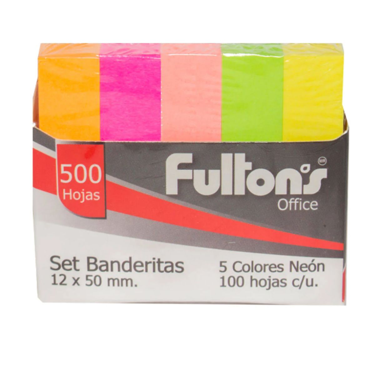 FULTONS - Set Banderitas Adhesivas 5 Colores Neon Fultons