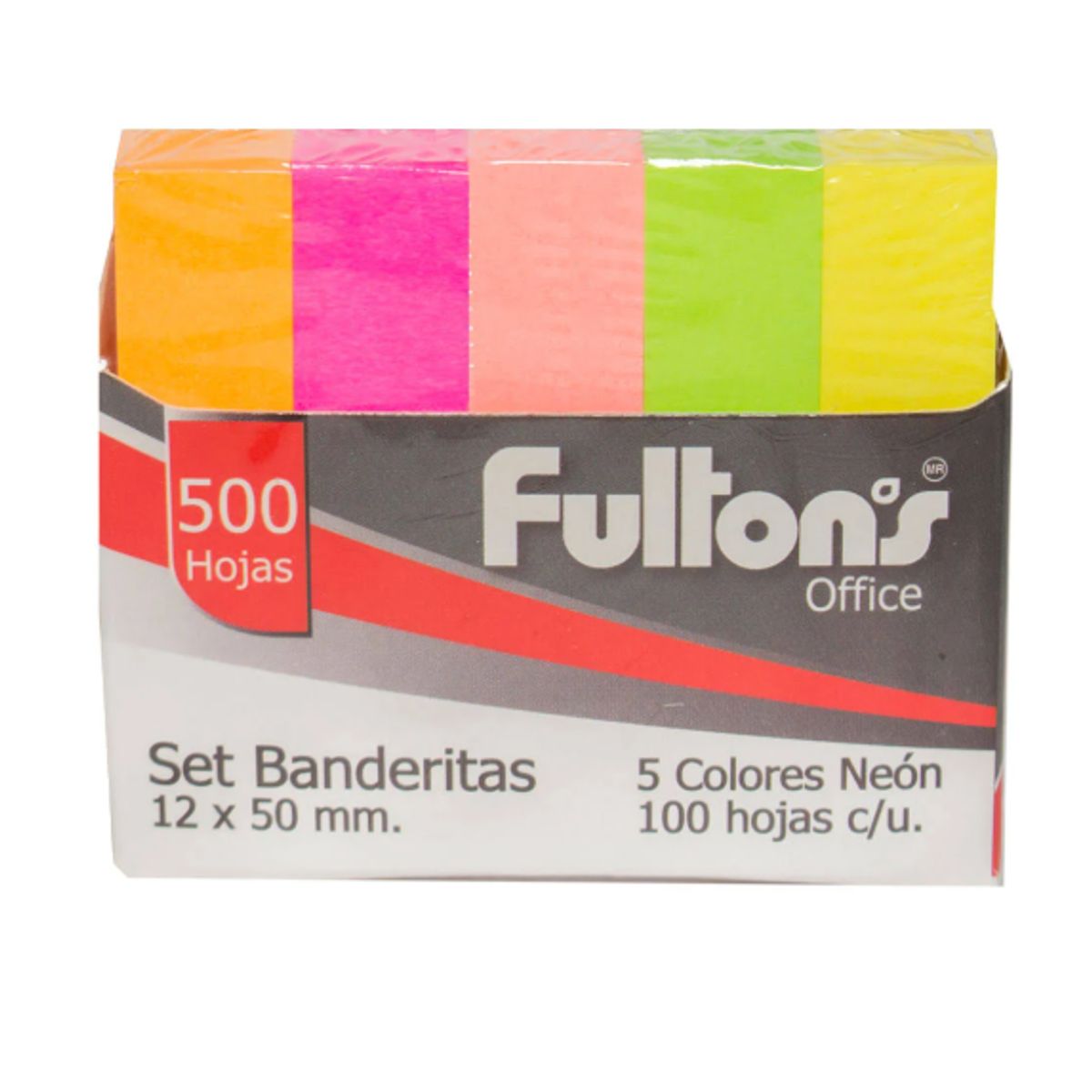 FULTONS - Set Banderitas Adhesivas 5 Colores Neon Fultons
